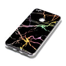 For Huawei P8 Lite (2017) Black Gold Marble Pattern Soft TPU Protective Back Cover Case