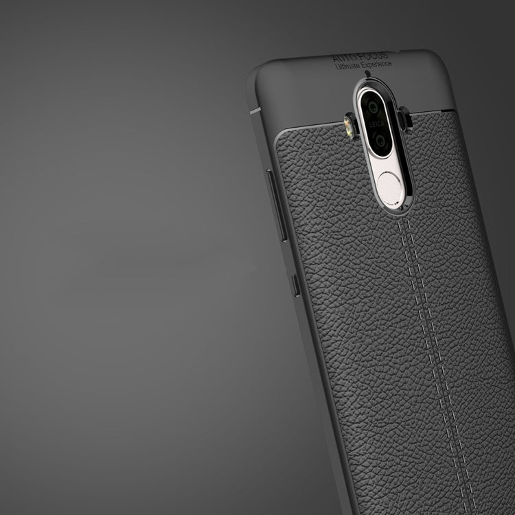 For Huawei Mate 9 Litchi Texture Full Coverage TPU Protective Back Cover Case (Red)