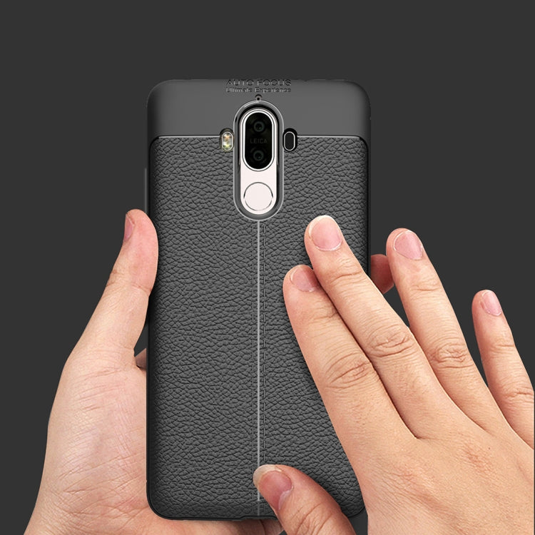 For Huawei Mate 9 Litchi Texture Full Coverage TPU Protective Back Cover Case (Red)