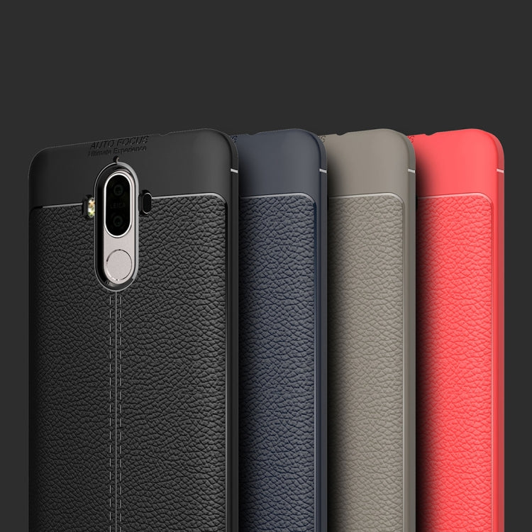 For Huawei Mate 9 Litchi Texture Full Coverage TPU Protective Back Cover Case (Red)