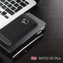 For Motorola Moto G5 Plus Brushed Carbon Fiber Texture Shockproof TPU Protective Cover Case(Black)