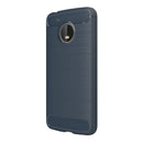 For Motorola Moto Gï¼ˆ5th Gen.ï¼‰ Brushed Carbon Fiber Texture Shockproof TPU Protective Cover Case(Blue)