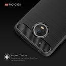 For Motorola Moto Gï¼ˆ5th Gen.ï¼‰ Brushed Carbon Fiber Texture Shockproof TPU Protective Cover Case(Blue)