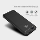 For Xiaomi Mi 5X Carbon Fiber TPU Brushed Texture Shockproof Protective Back Cover Case(Black)