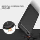 For Xiaomi Mi 5X Carbon Fiber TPU Brushed Texture Shockproof Protective Back Cover Case(Black)
