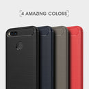 For Xiaomi Mi 5X Carbon Fiber TPU Brushed Texture Shockproof Protective Back Cover Case(navy)