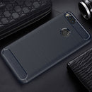 For Xiaomi Mi 5X Carbon Fiber TPU Brushed Texture Shockproof Protective Back Cover Case(navy)
