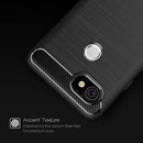 For Google Pixei 2 XL Brushed Texture Carbon Fiber Shockproof TPU Rugged Armor Protective Case(Navy Blue)