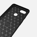 For Google Pixei 2 XL Brushed Texture Carbon Fiber Shockproof TPU Rugged Armor Protective Case(Red)