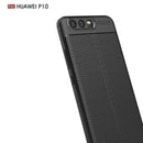 For Huawei P10 Litchi Texture TPU Protective Back Cover Case (Black)