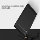 For Sony Xperia XA1 Ultra Brushed Texture Carbon Fiber Shockproof TPU Rugged Armor Protective Case(Black)