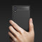 For Sony Xperia XA1 Ultra Brushed Texture Carbon Fiber Shockproof TPU Rugged Armor Protective Case(Black)
