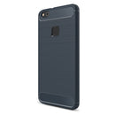 For Huawei P10 Lite Brushed Carbon Fiber Texture Shockproof TPU Protective Cover Case (Dark Blue)