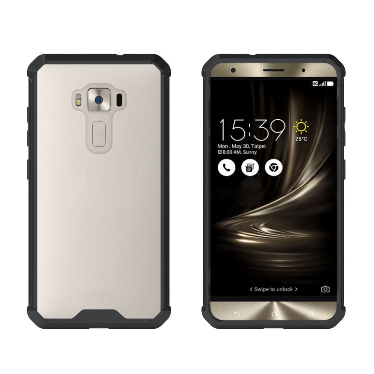 For Asus ZenFone 3 ZE552KL Acrylic + TPU Transparent Armor Protective Case (Black)