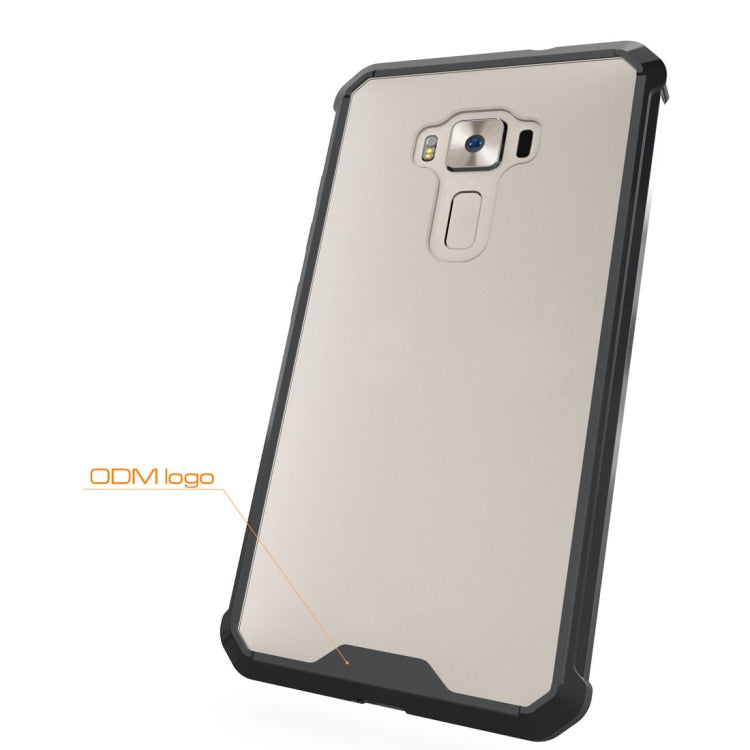 For Asus ZenFone 3 ZE552KL Acrylic + TPU Transparent Armor Protective Case (Black)