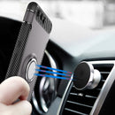 For Huawei P10 Plus Magnetic 360 Degree Rotation Ring Armor Protective Case(Black)