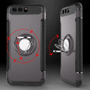 For Huawei P10 Plus Magnetic 360 Degree Rotation Ring Armor Protective Case(navy)