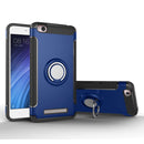 For Xiaomi Redmi 4A Magnetic 360 Degree Rotation Ring Armor Protective Case(Blue)