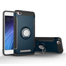 For Xiaomi Redmi 4A Magnetic 360 Degree Rotation Ring Armor Protective Case(navy)