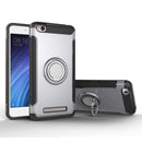 For Xiaomi Redmi 4A Magnetic 360 Degree Rotation Ring Armor Protective Case(Silver)