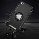 For Xiaomi Redmi 4A Magnetic 360 Degree Rotation Ring Armor Protective Case(Silver)
