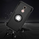 For Xiaomi Redmi Note 4X Magnetic 360 Degree Rotation Ring Armor Protective Case(Black)