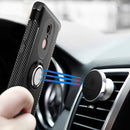 For Xiaomi Redmi Note 4X Magnetic 360 Degree Rotation Ring Armor Protective Case(Black)