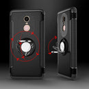 For Xiaomi Redmi Note 4X Magnetic 360 Degree Rotation Ring Armor Protective Case(Black)