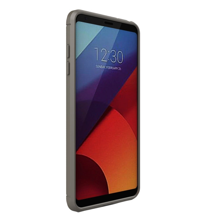For LG G6 Brushed Carbon Fiber Texture Shockproof TPU Protective Cover Case (Grey)