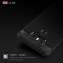 For LG G6 Brushed Carbon Fiber Texture Shockproof TPU Protective Cover Case (Blue)