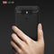 For LG G6 Brushed Carbon Fiber Texture Shockproof TPU Protective Cover Case (Blue)