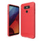 For LG G6 Brushed Carbon Fiber Texture Shockproof TPU Protective Cover Case (Red)