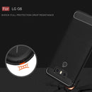 For LG G6 Brushed Carbon Fiber Texture Shockproof TPU Protective Cover Case (Red)