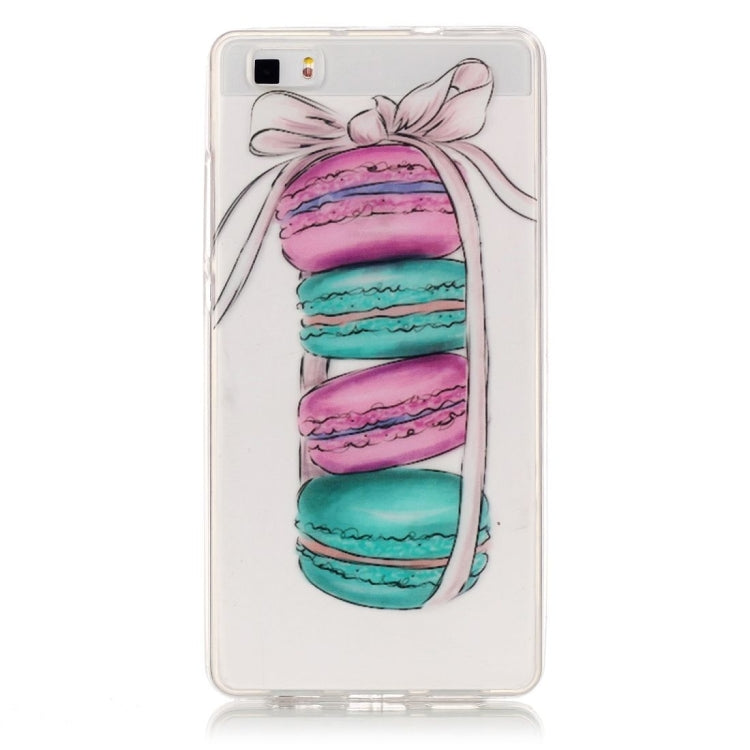 For Huawei P8 Lite Macarons Pattern IMD Workmanship Soft TPU Protective Case