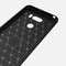 For LG V30 Brushed Texture Carbon Fiber Shockproof TPU Rugged Armor Protective Case (Red)