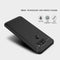 For LG V30 Brushed Texture Carbon Fiber Shockproof TPU Rugged Armor Protective Case (Red)