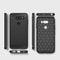 For LG V30 Brushed Texture Carbon Fiber Shockproof TPU Rugged Armor Protective Case (Red)