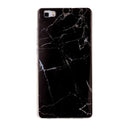 For Huawei P8 Lite Black Marbling Pattern Soft TPU Protective Back Cover Case
