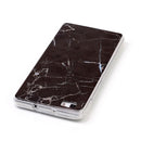 For Huawei P8 Lite Black Marbling Pattern Soft TPU Protective Back Cover Case