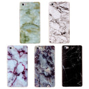 For Huawei P8 Lite Black Marbling Pattern Soft TPU Protective Back Cover Case