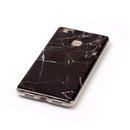 For Huawei P9 Lite Black Marbling Pattern Soft TPU Protective Back Cover Case