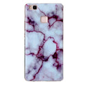 For Huawei P9 Lite Purple Marbling Pattern Soft TPU Protective Back Cover Case