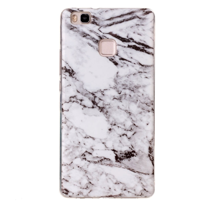For Huawei P9 Lite White Marbling Pattern Soft TPU Protective Back Cover Case
