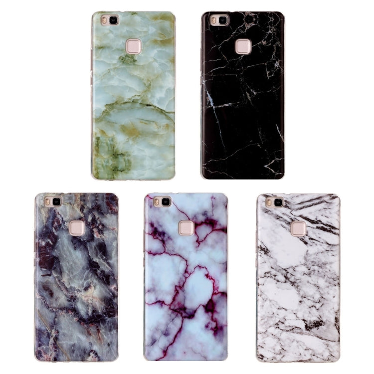 For Huawei P9 Lite White Marbling Pattern Soft TPU Protective Back Cover Case