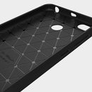 For Xiaomi Redmi 4X Brushed Carbon Fiber Texture Shockproof TPU Protective Cover Case (Black)