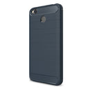 For Xiaomi Redmi 4X Brushed Carbon Fiber Texture Shockproof TPU Protective Cover Case (Dark Blue)