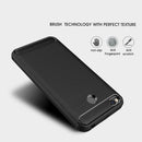For Xiaomi Redmi 4X Brushed Carbon Fiber Texture Shockproof TPU Protective Cover Case (Dark Blue)