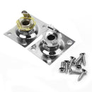 2 pieces Chrome Rectangle Output Guitar Jack Plate Socket For Gibson Epiphone