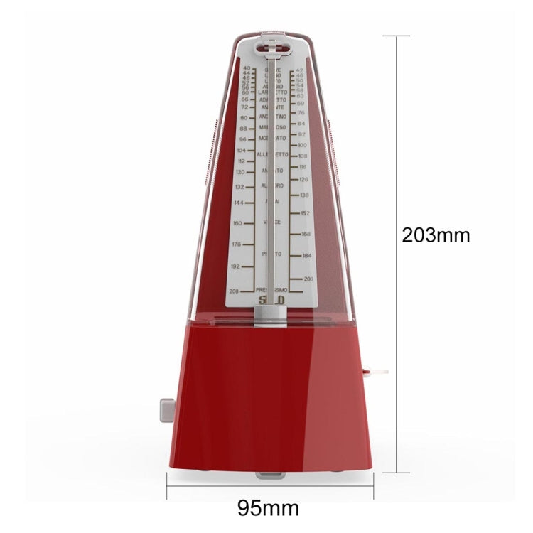 Piano Guitar Drum Violin Zither Universal Mechanical Metronome, Classic Version (Red)