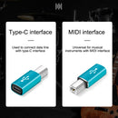 Type-C Female to MIDI Male Universal Adapter for Electronic Musical Instruments(Silver)
